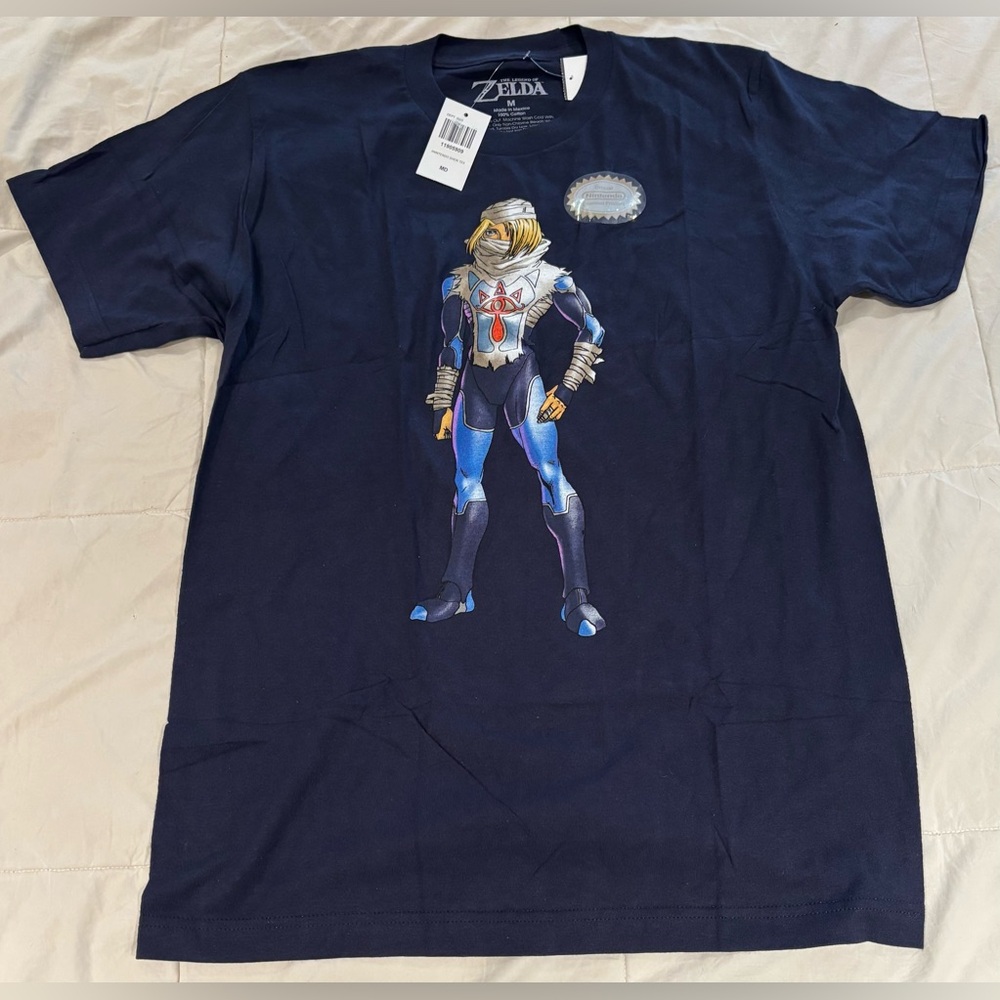 Legend Of Zelda Sheik TShirt Youth M 2019 Nintendo Video Game New 100% Cotton